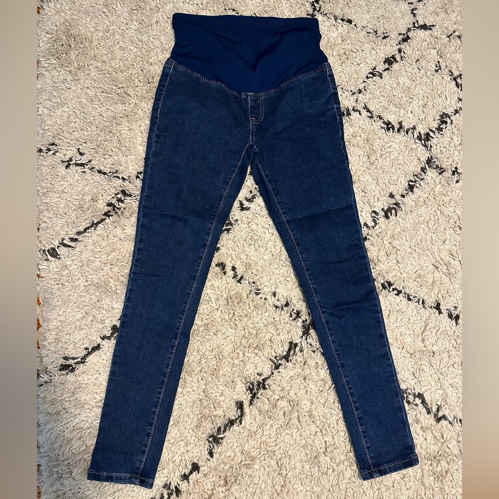 Maternity pull on Jeggings, stretchy denim